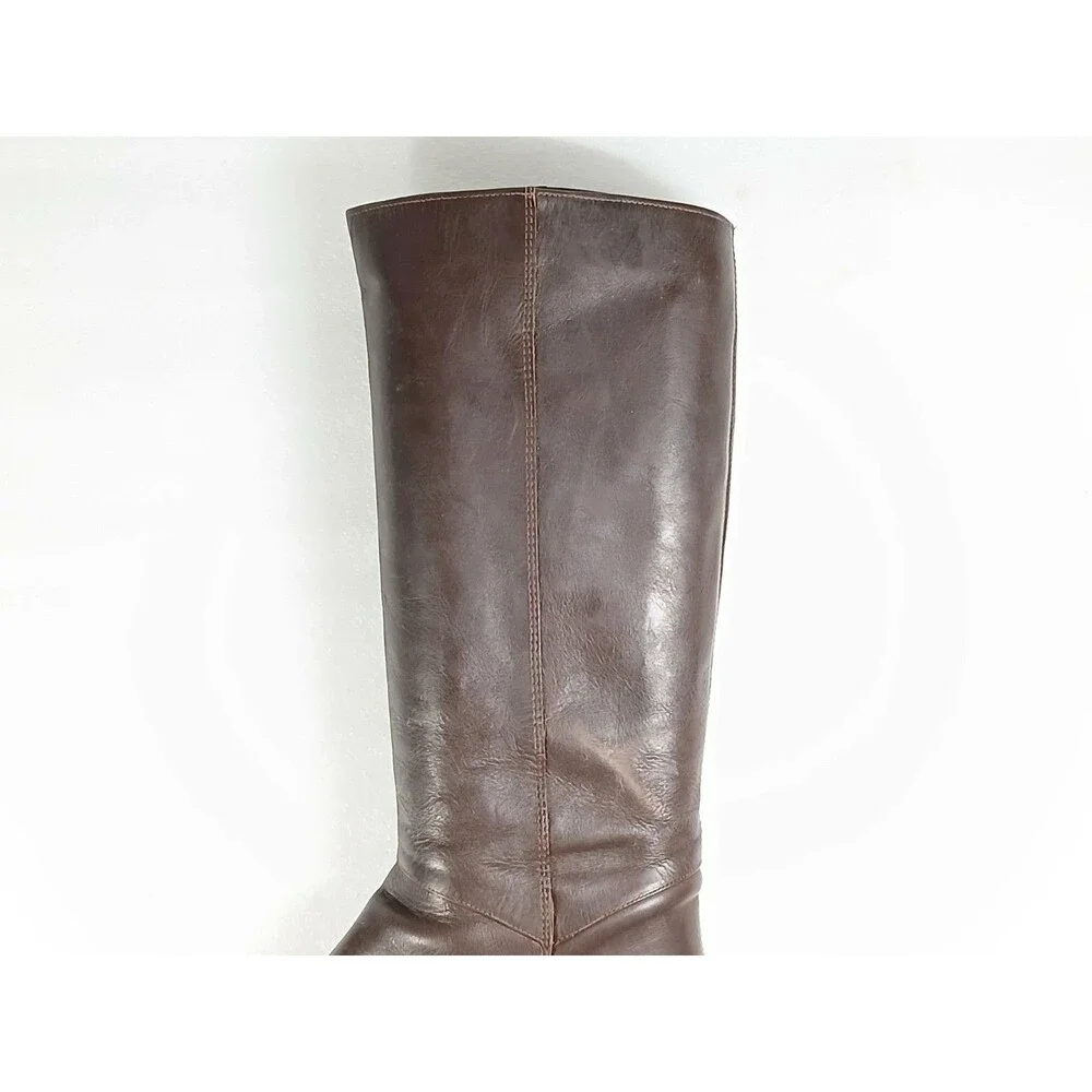 Nine West Brown Leather Riding Boots Women’s Size 8M